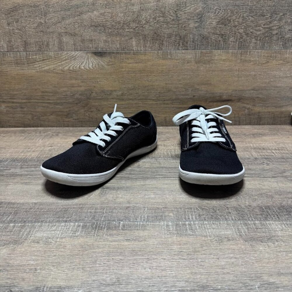 The Hobibear Minimalist Black Textile Zero Drop Sneaker is a sleek and stylish a